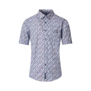Products: Casa Moda Multi Circle Pattern SS Shirt Blue - Beggs Wairau - Casa Moda is one of Europes best brands for big men offering classic and fashion styles in quality fabrics - Casa Moda