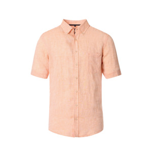 CASA MODA - Linen Short Sleeve Shirt Tangerine - Beggs Wairau - Casa Moda is one&hellip;
