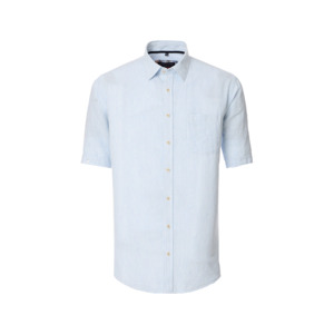 CASA MODA - Linen Mix Striped SS Shirt Blue - Beggs Wairau - Casa Moda is one of&hellip;