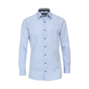 Casa Moda Sky Blue Business Shirt With Contrast Trim Detail - Beggs Wairau - Cas&hellip;