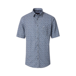 Products: CASA MODA - Linen Mix Floral Pattern SS Shirt Navy - Beggs Wairau - Casa Moda is one of Europes best brands for big men offering classic and fashion styles in quality fabrics - Casa Moda S25