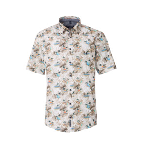 CASA MODA - Palm Tree Short Sleeve Shirt Beige - Beggs Wairau - Casa Moda is one&hellip;