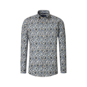 Casa moda Abstract pattern Blue green long sleeve shirt