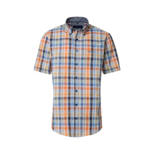 Products: Casa Moda Orange Check SS Shirt Big Men’s NZ Beggs