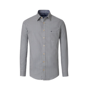 Products: Casa Moda Geo Dot Pattern LS Shirt Blue - Beggs Wairau - Casa Moda is one of Europes best brands for big men offering classic and fashion styles in quality fabrics - Casa Moda