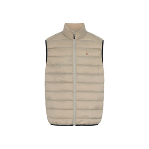 Compass: Compass Puffer Vest Sand Big Mens Puffer Vest NZ Beggs
