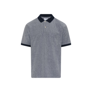 Compass: Compass Brescia Cotton Polo Blue Melange Big Men’s NZ Beggs