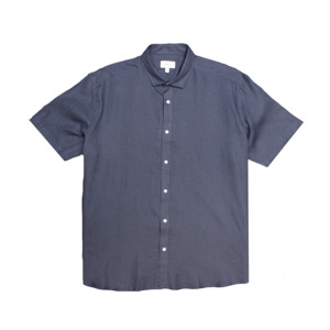 COMPASS - Rapallo Linen Cotton SS Shirt Navy - by Brands-Compass : - NZ's Bigges&hellip;