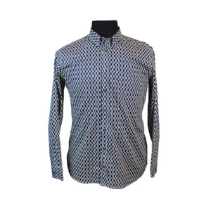 BEN SHERMAN - Pure Cotton Abstract Design with Buttondown Collar - This iconic b&hellip;