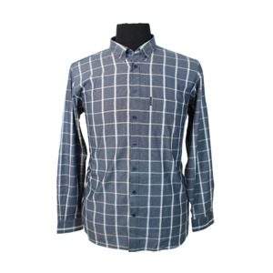 Ben Sherman BS562371 Pure Cotton Windowpane Check Fashion Shirt - This iconic br&hellip;
