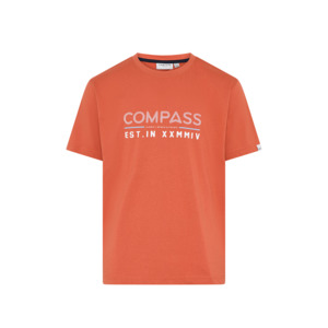 COMPASS - Logo Cotton Tee Orange - by Brands-Compass : - NZ's Biggest Range of b&hellip;