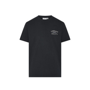 Compass: Compass Small Logo Cotton Tee Black Big Men’s NZ Beggs