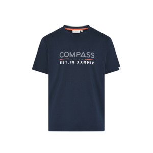 Compass: Compass Logo Cotton Tee Navy Big Men’s NZ Beggs