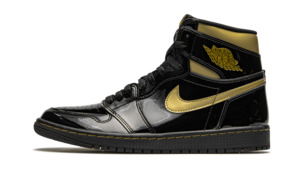 Jordans: Air Jordan 1 Retro High Black Metallic Gold Sneaker