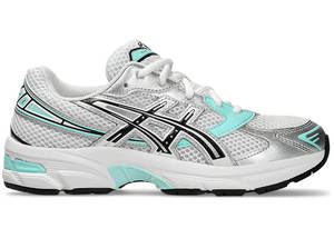 Asics: ASICS Gel-1130 Kids Running Shoes White Aqua GS Breathable Mesh Upper Lightweight Support