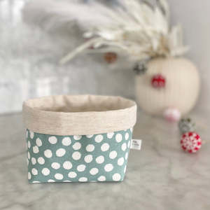 Fabric Storage Gift Boxes: Turquoise Spotty Fabric Box