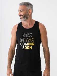 Lowes Slogan Tank Six Pack Black New Zealand // Lowes