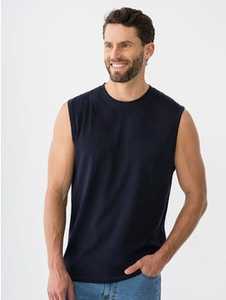 Lowes Basic Cotton Jersey Navy Muscle Top New Zealand // Lowes