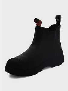Men's Workwear Accessories: Traders Full Grain Leather Pull-on Steel Cap Work Boot Black New Zealand // Lowes