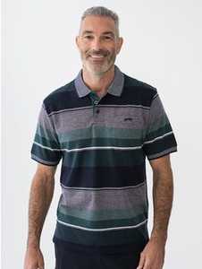 Mens: Cougars Polo Indigo Bottle White Stripe New Zealand // Lowes