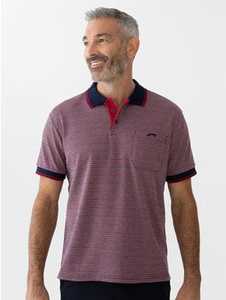 Men's Tops: Cougars Jacquard Polo With Tipping Navy White Ruby Red New Zealand // Lowes