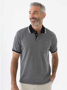 Men's Tops: Cougars Jacquard Polo Black Grey New Zealand // Lowes