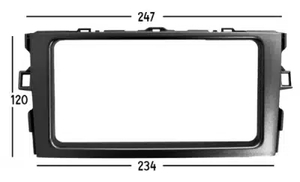 Products: NO227K - Dash Kit DDin Gun Metal 120mm High for Toyota Corolla Hatch, Auris 2006 - 2012 (E152)