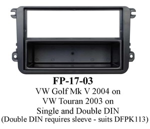 Products: Volkswagen Golk Mk 4 2004 on/Touran 2003 on Dash Kit