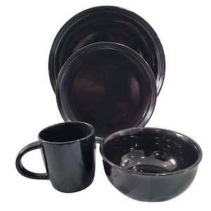 Ceramicware 1: 16pc Dinner Set Black