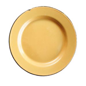 Dinnerware: 26cm Enamel Soup Plate Plain  P1626p