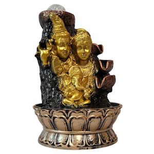 Home Deco: 12inch  Water Fountain Shiv Family   LX21294G
