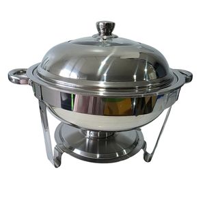 Chaffing Dish: 5.5L Round Chaffing Dish Silver