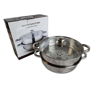 Cooking Pots: 2-layer Stainless Steel Steamer