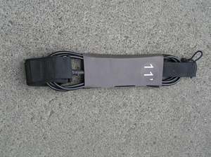 SUP Leash: Leash. 7mm black 11'