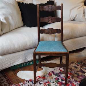 Furniture: Antique English Oak Country Dining Chairs (set of 4)