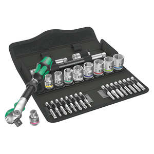 Wera 8100 SB 6 Zyklop Speed 3/8" Drive Ratchet with 29 Piece Set