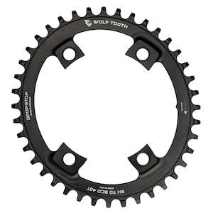 Wolf Tooth: Wolf Tooth Shimano Road 1 X Oval Drop Stop B Chainring 110x4 BCD