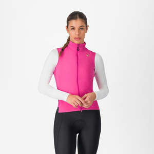 Castelli: Castelli Espresso Vest Women's Violet Pink / Dark Gray