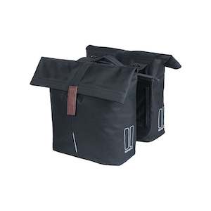 Pannier Bags: Basil City Double Bag Mik Black