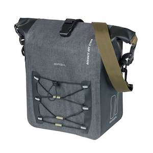 Pannier Bags: Basil Navigator Storm Medium Waterproof Single Bag MIK Side 12-15L Black