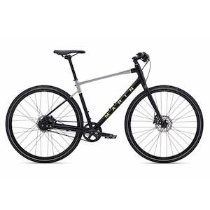 Flat Bar Road Bikes: Marin Presidio 3 Commuter Bike Belt Drive Grey/Yellow