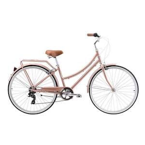 Pedal Uptown DLX 7-Speed Cruiser Bike Rose Gold