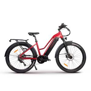 Ehybrid Ebikes: Hiko Rangler Electric Bike 672Wh Battery Red