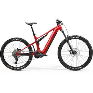 Emtb Ebikes: Merida eOne Sixty 400 Electric Enduro Bike 630Wh Battery Heritage Red