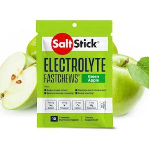 Nutrition: SaltStick FastChews Electrolyte Tablets Green Apple 10 Chews