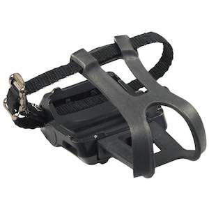 Azur Metal Pedal with Toe Cup & Strap Set