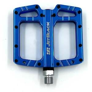 Products: JetBlack Ultralite Low Profile Flat MTB Pedals Blue
