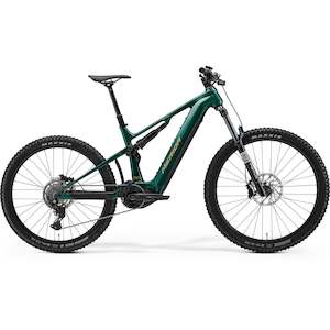 Merida eOne-Sixty 400 Electric Enduro Bike Deep Forest Green/Light Earth