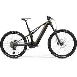 Merida eOne-Sixty 875 Electric Enduro Bike Guarded Gold/Grey