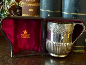 Christening Mug, Sterling silver Mappin & Webb